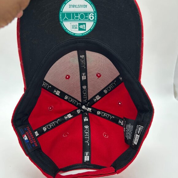 Philadelphia Phillies Red Cap Juan Samuel Autograph New Era Adjustable Hat - Picture 7 of 10